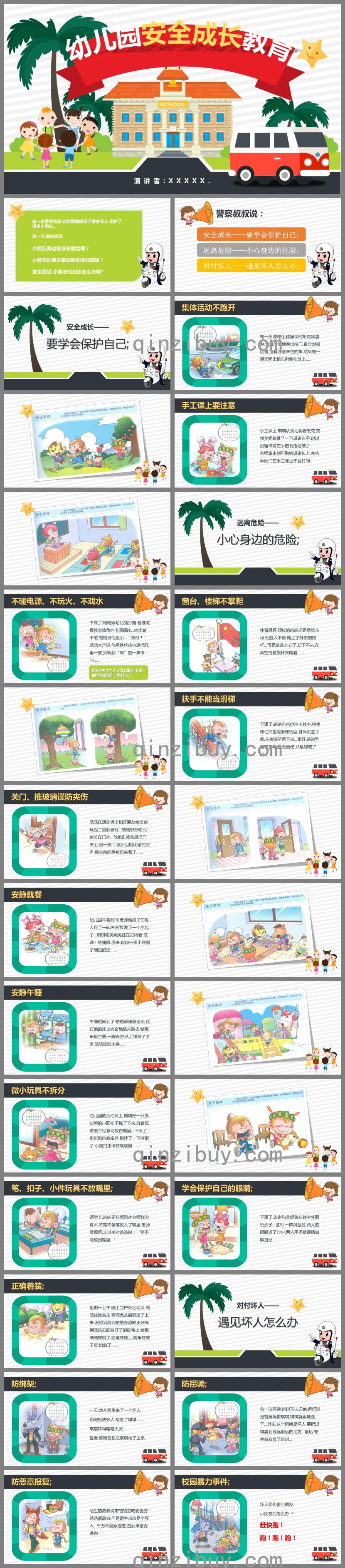 幼兒園安全成長主題教育PPT課件
