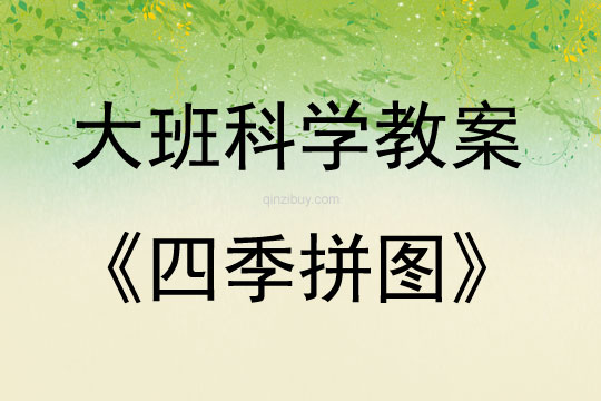 大班科學四季拼圖教案