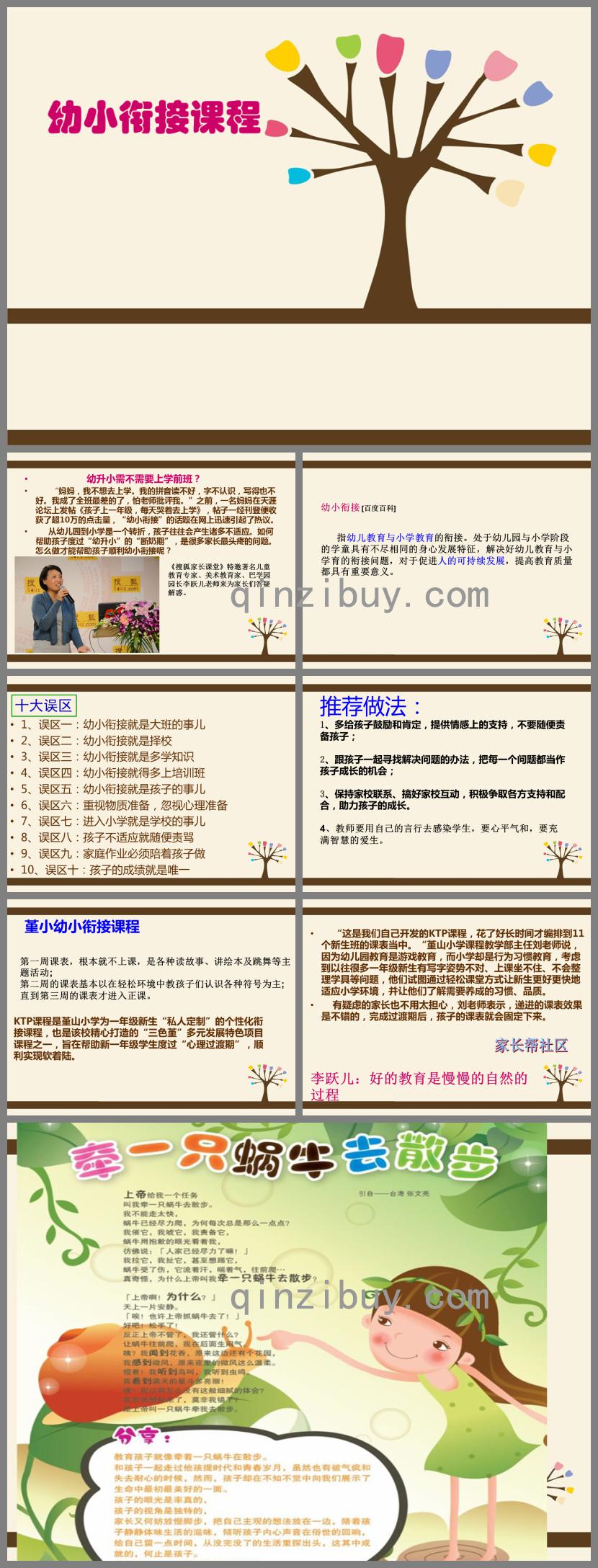 幼小銜接課程的認識PPT課件