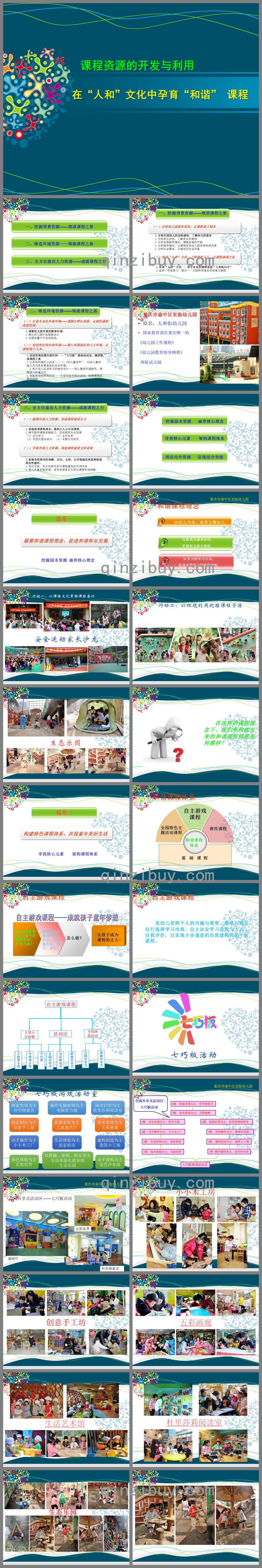 幼兒園課程資源的開(kāi)發(fā)與利用“人和文化和諧課程”P(pán)PT課件