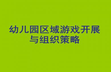 幼兒園區域游戲開展與組織策略講座PPT課件