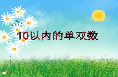 大班數學活動10以內的單雙數PPT課件