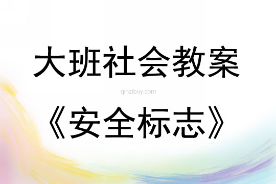 大班社會安全標志說課稿教案