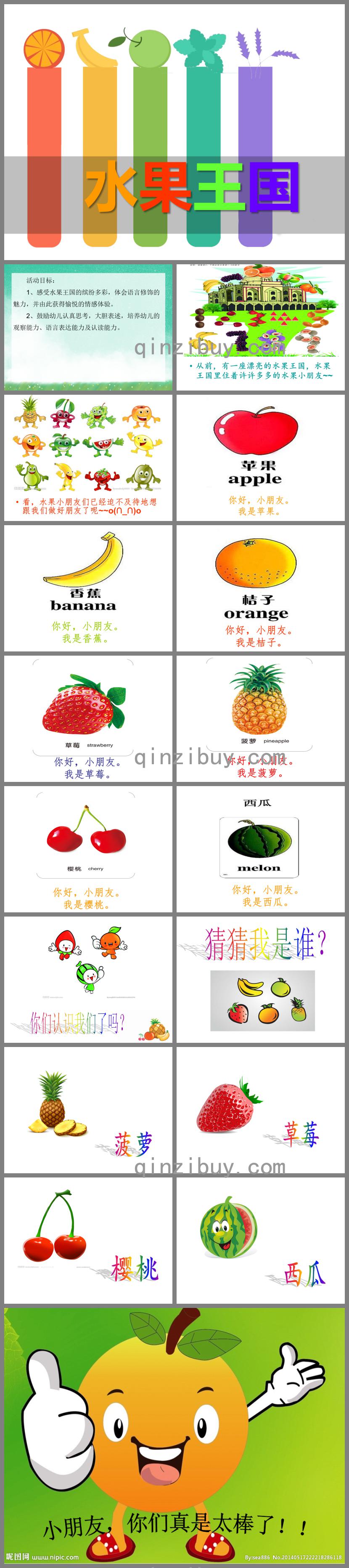 大班英語水果王國PPT課件
