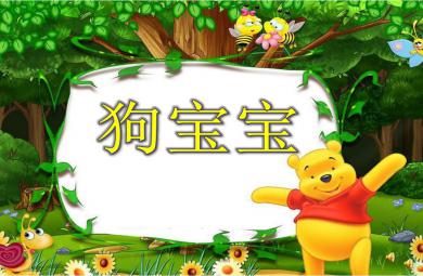 小班語言兒歌狗寶寶PPT課件配音音樂