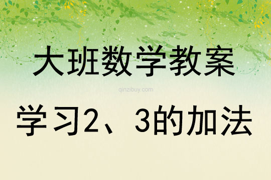 大班數學活動學習2、3的加法教案
