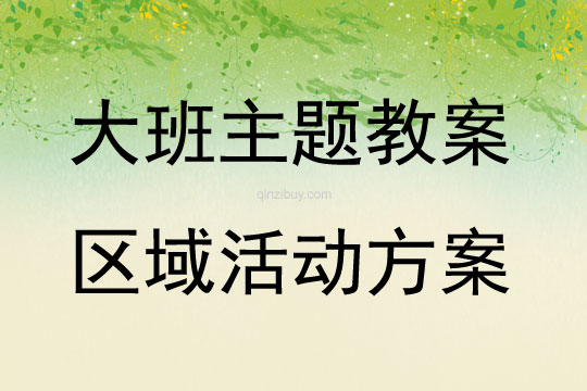 大班主題區域活動方案教案