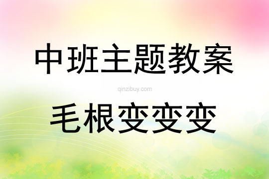 中班藝術體驗活動毛根變變變教案