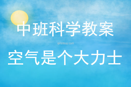 中班科學活動空氣是個大力士教案反思