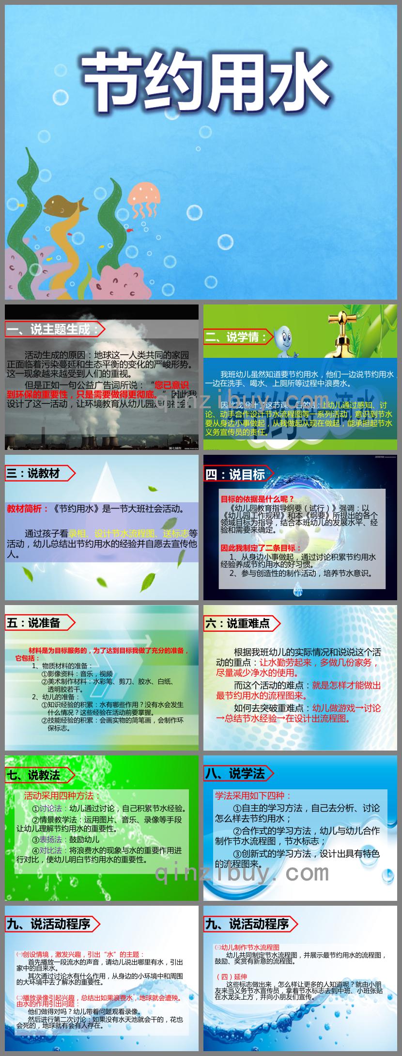 大班社會說課稿節約用水PPT課件