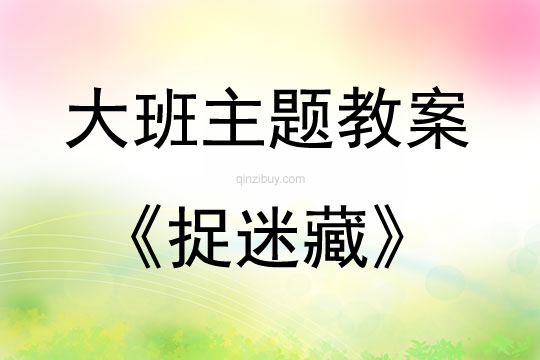 大班繪本捉迷藏教案反思