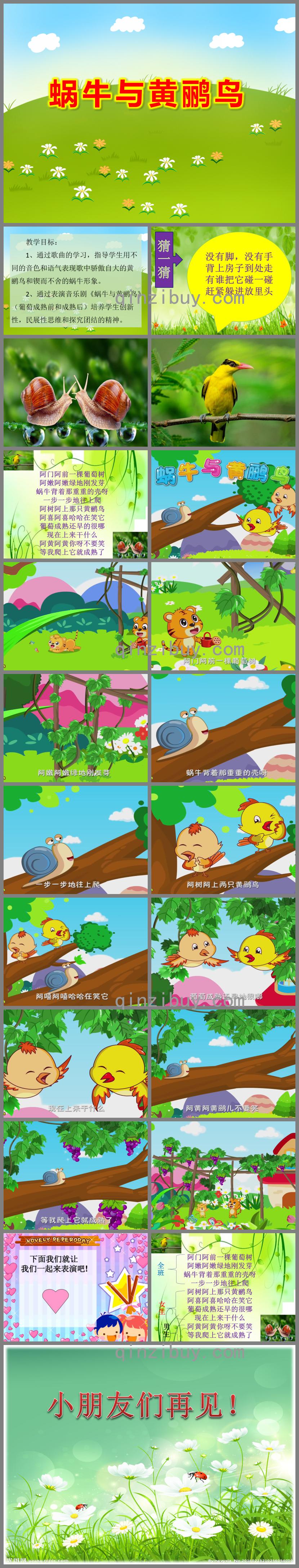 大班音樂蝸牛與黃鸝鳥PPT課件
