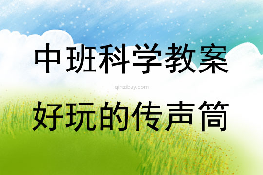 中班科學活動好玩的傳聲筒教案反思