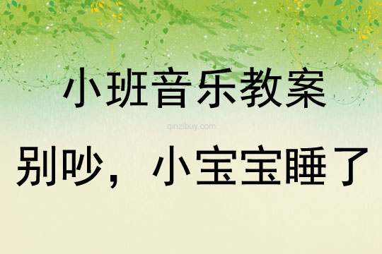 小班音樂別吵，小寶寶睡了教案反思