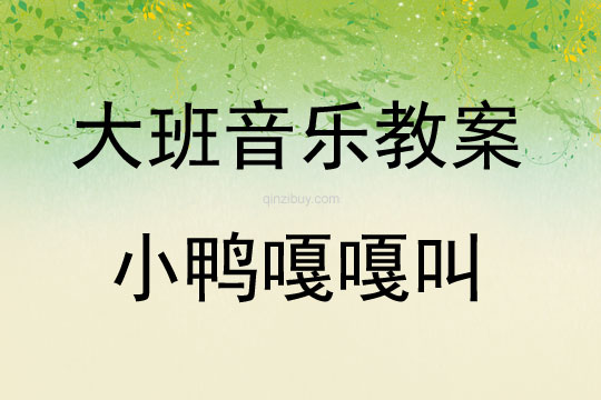 大班音樂活動小鴨嘎嘎叫教案反思