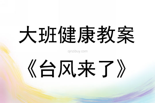 大班健康活動臺風來了教案反思