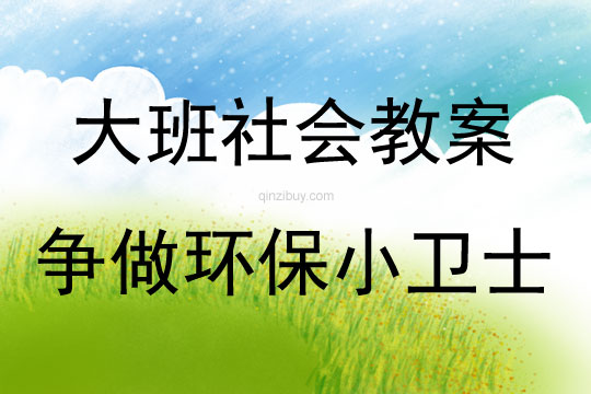 大班社會爭做環(huán)保小衛(wèi)士教案反思