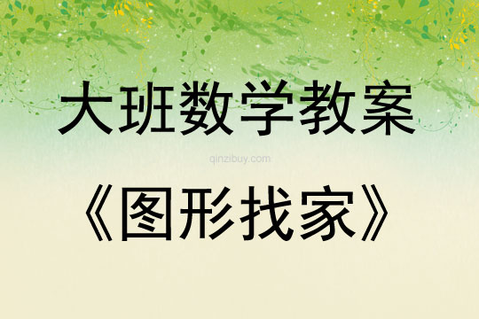 大班數學圖形找家教案反思