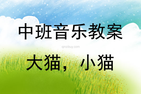 中班音樂活動大貓，小貓教案反思
