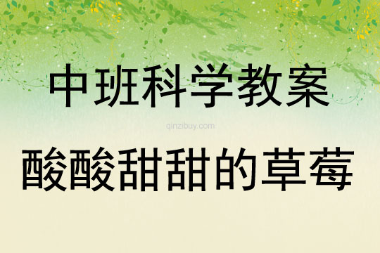 中班科學酸酸甜甜的草莓教案