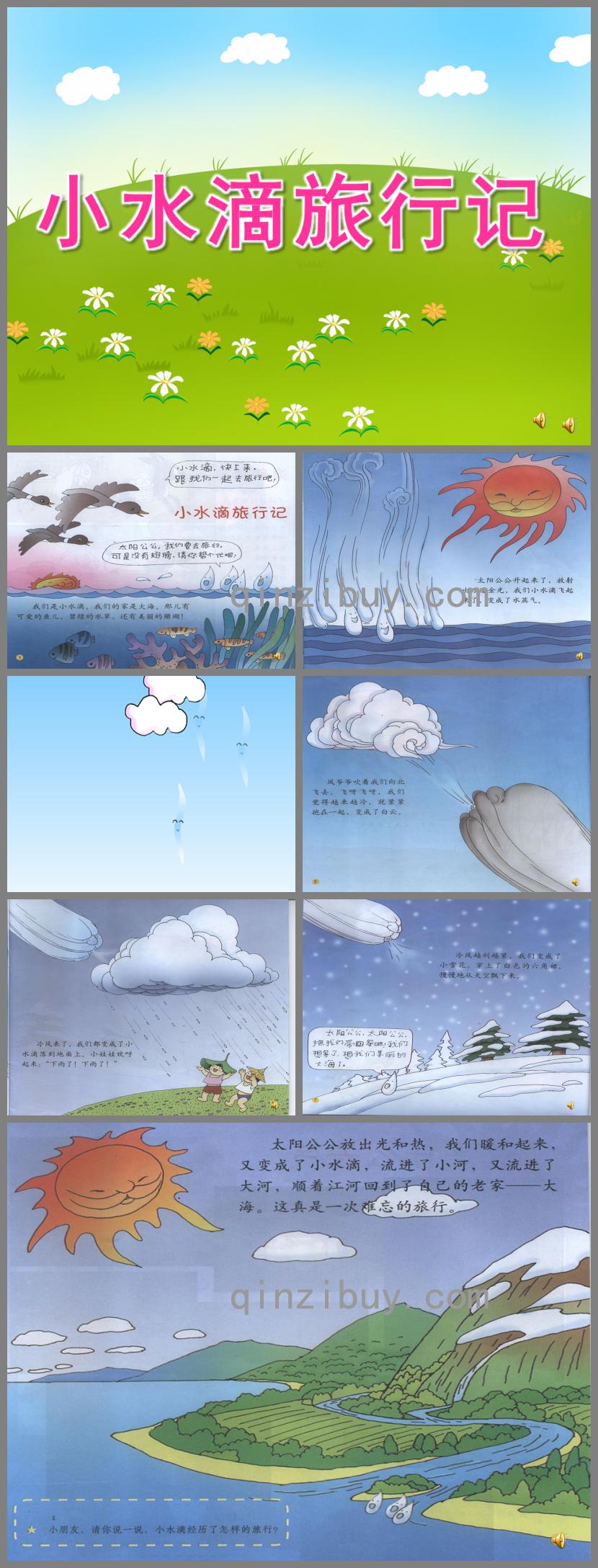 大班語言活動小水滴歷險(xiǎn)記PPT課件配音