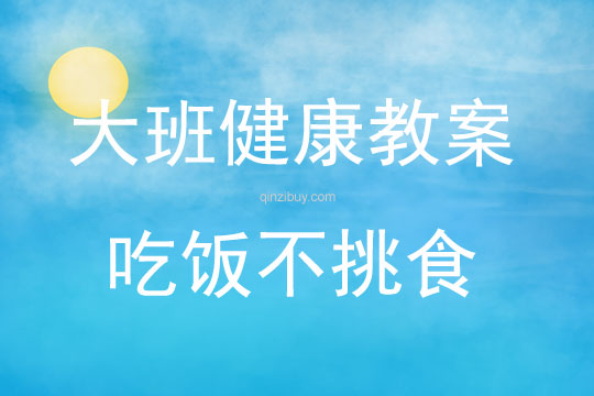大班健康吃飯不挑食教案反思