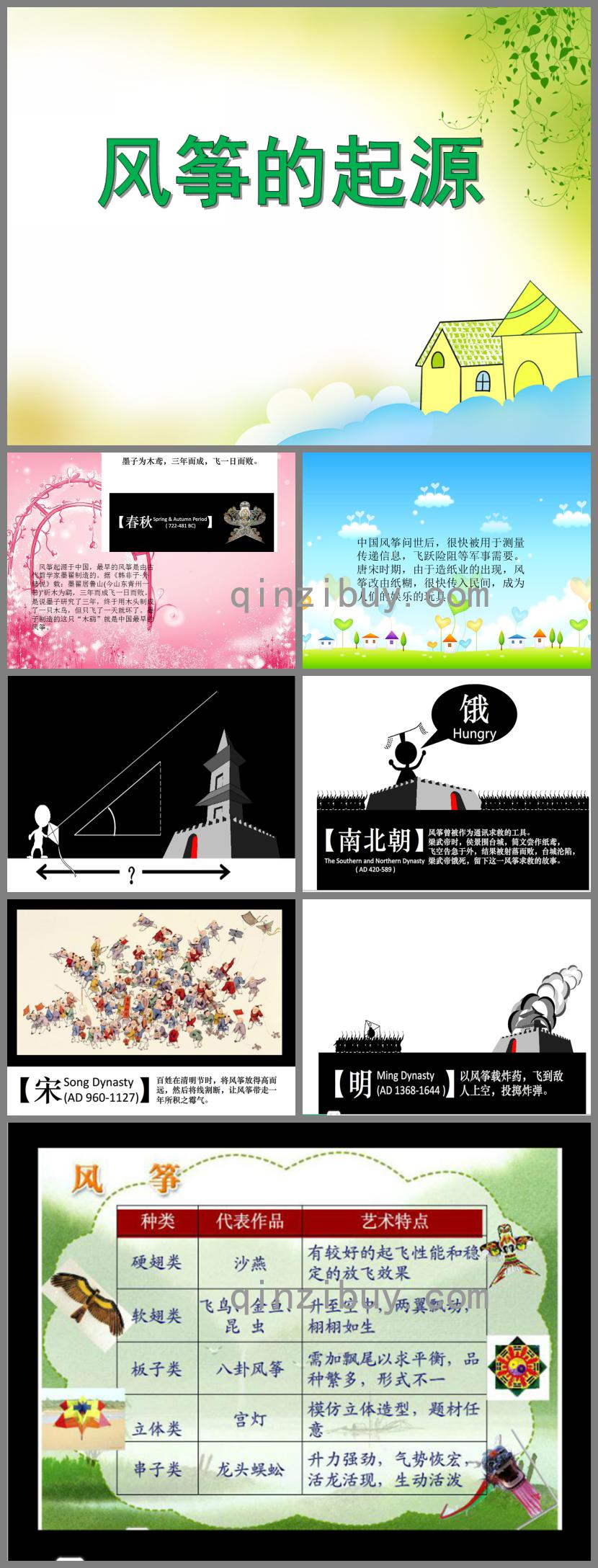大班主題活動風箏的起源PPT課件