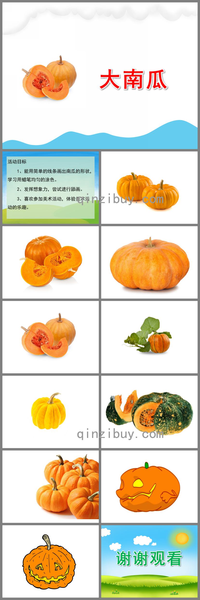 中班美術(shù)大南瓜PPT課件