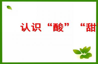 小班語言認識“酸”“甜”PPT課件