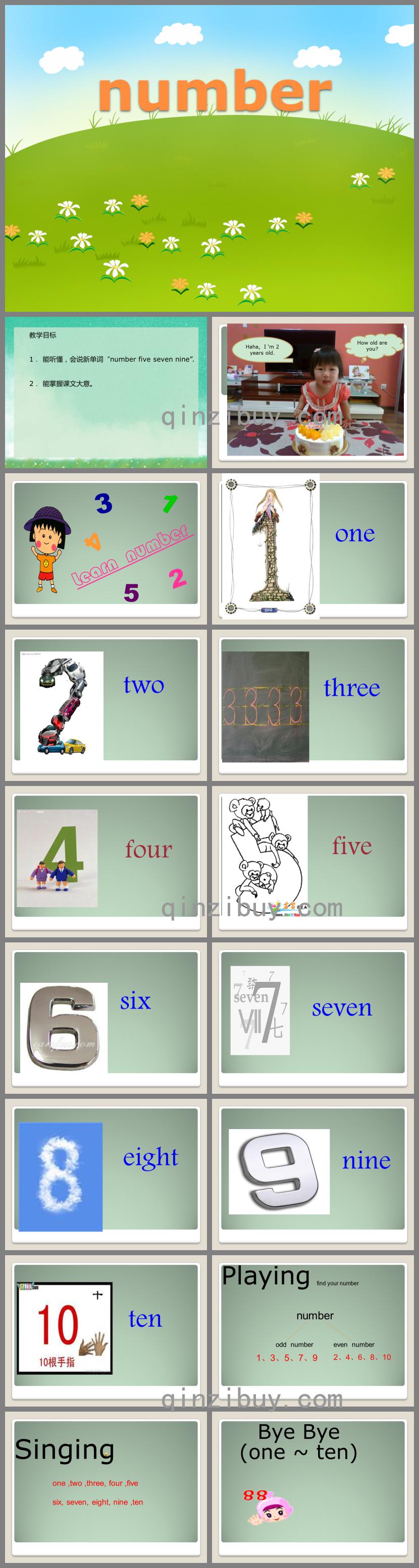 大班英語number PPT課件