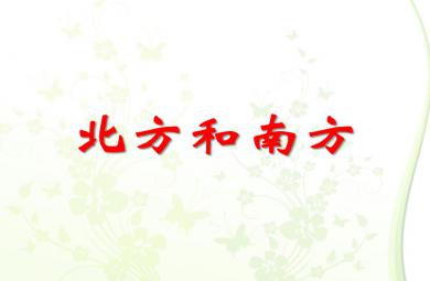 大班語言認知活動北方和南方PPT課件