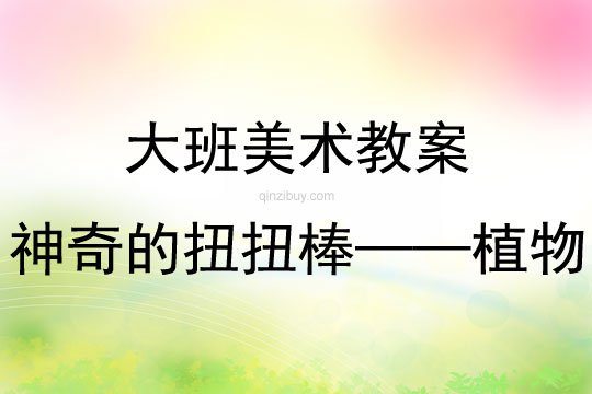 大班美術(shù)區(qū)域活動(dòng)神奇的扭扭棒——植物教案