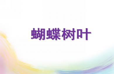 小班語言蝴蝶樹葉PPT課件