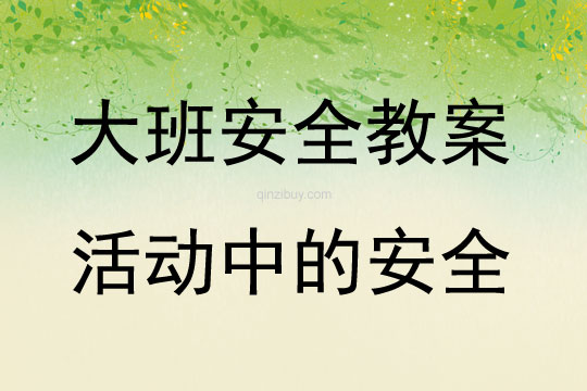 大班安全活動中的安全教案反思