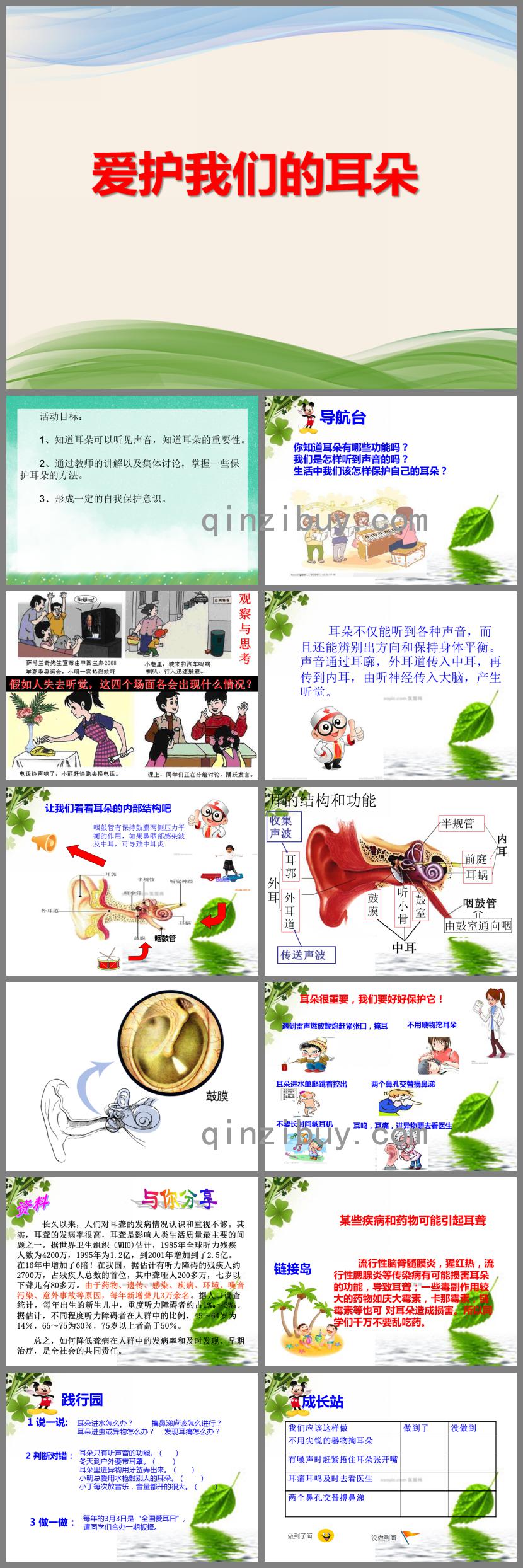 大班健康活動愛護我們的耳朵PPT課件