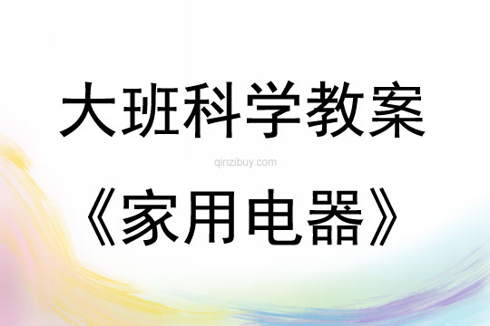 大班科學(xué)家用電器教案反思