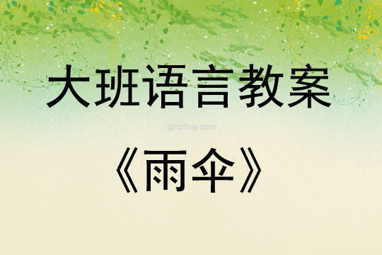 大班詩歌雨傘教案反思