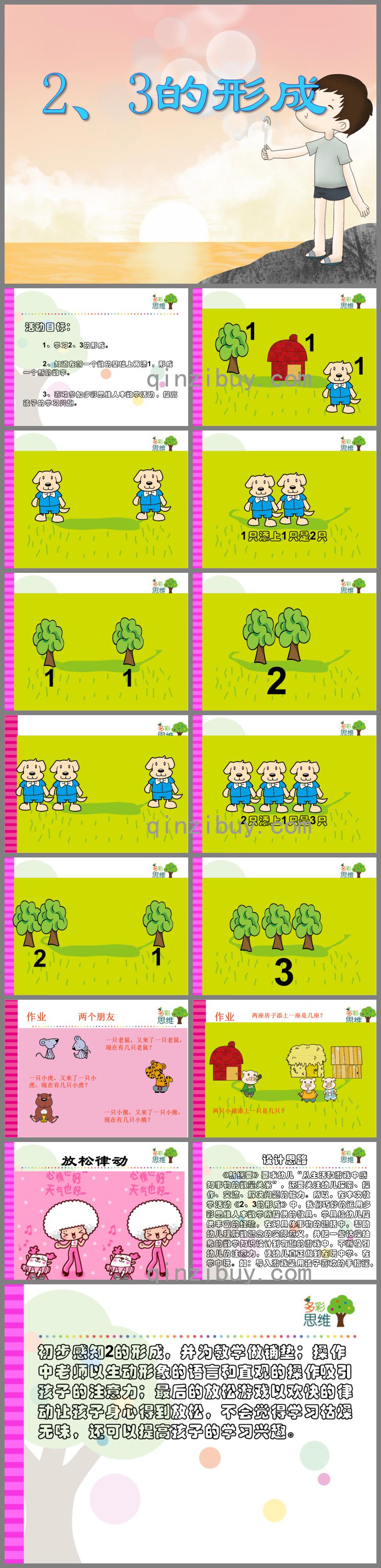 小班數學2、3的形成PPT課件