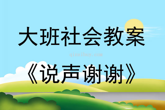大班社會活動說聲謝謝教案反思