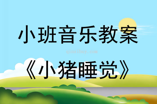 小班音樂公開課小豬睡覺教案反思