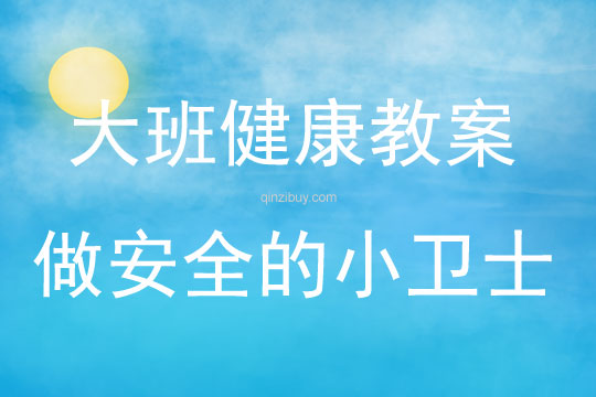 大班健康做安全的小衛士教案反思