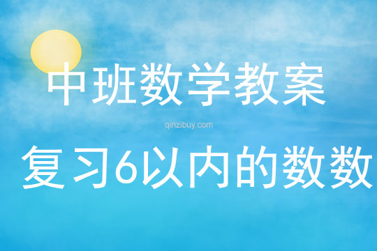 中班數(shù)學(xué)復(fù)習(xí)6以內(nèi)的數(shù)數(shù)教案反思