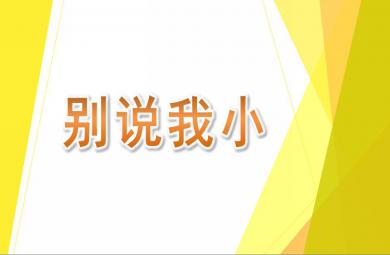 中班語言別說我小PPT課件