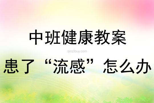 中班健康患了“流感”怎么辦教案反思