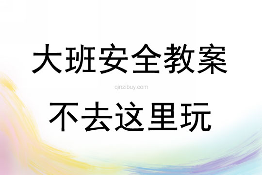 大班安全不去這里玩教案反思