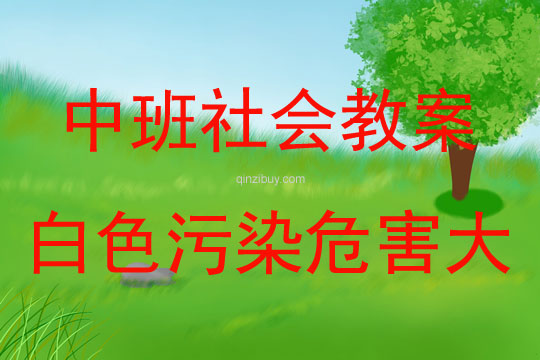 中班社會白色污染危害大教案反思