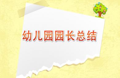 幼兒園園長總結PPT課件