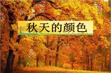中班語言課件秋天的顏色PPT課件
