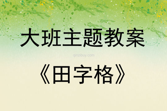 大班綜合活動田字格教案反思