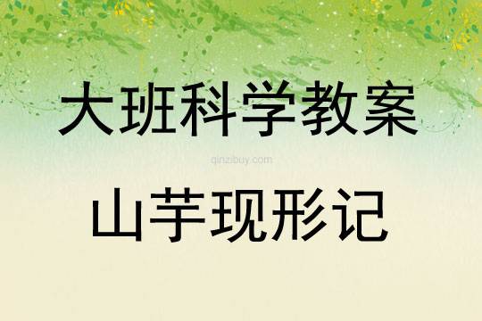 大班科學活動山芋現(xiàn)形記教案